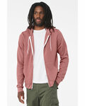 Bella + Canvas 3739 Unisex Sponge Fleece Full-Zip Hooded Sweatshirt Side Thumbnail
