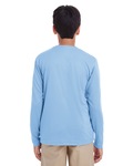 ultraclub 8622y youth cool & dry performance long-sleeve top Back Thumbnail