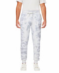 J America 8884JA Adult Tie Dye Fleece Jogger Front Thumbnail