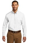 Port Authority W100 Long Sleeve Carefree Poplin Shirt Front Thumbnail