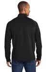 sport-tek tst850 tall sport-wick ® stretch 1/2-zip pullover Back Thumbnail