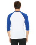 bella + canvas 3200 unisex 3/4-sleeve baseball t-shirt Back Thumbnail