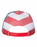 richardson 112pm printed mesh-back trucker cap Back Thumbnail