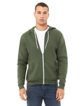 Bella + Canvas 3739 Unisex Sponge Fleece Full-Zip Hooded Sweatshirt Front Thumbnail