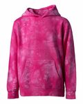 independent trading co. prm1500td youth midweight tie-dye hooded pullover Front Thumbnail