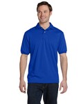 Hanes 054 Adult 50/50 EcoSmart® Jersey Knit Polo Front Thumbnail