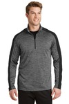 sport-tek st397 posicharge ® electric heather colorblock 1/4-zip pullover Front Thumbnail