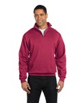 jerzees 995m nublend ® 1/4-zip cadet collar sweatshirt Front Thumbnail
