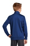 Sport-Tek YST94 Youth Tricot Track Jacket Back Thumbnail