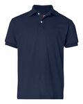 Hanes 054Y Youth 50/50 EcoSmart® Jersey Knit Polo Front Thumbnail