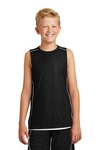 Sport-Tek YT555 Youth PosiCharge ® Mesh Reversible Sleeveless Tee Front Thumbnail
