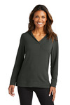 Port Authority LK826 Ladies Microterry Pullover Hoodie Front Thumbnail