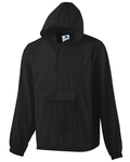 augusta sportswear 31300 hooded nylon half zip pullover pouch jacket Front Thumbnail