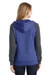 District DT296 Women's Lightweight Fleece Raglan Hoodie Back Thumbnail