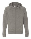 Independent Trading Co. PRM33SBZ Unisex Special Blend Raglan Full-Zip Hooded Sweatshirt Front Thumbnail