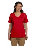hanes 5780 ladies comfortsoft ® v-neck t-shirt Back Thumbnail