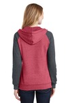 District DT296 Women's Lightweight Fleece Raglan Hoodie Back Thumbnail