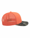 Pacific Headwear 108C Camo Snapback Trucker Cap Side Thumbnail