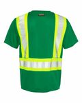 kishigo b200-b204 ev series® enhanced visibility contrast pocket t-shirt Back Thumbnail