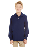 jerzees 437yl youth 5.6 oz. spotshield™ long-sleeve jersey polo Front Thumbnail