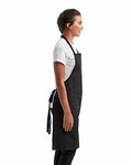 artisan collection by reprime rp154 unisex 'colours' recycled bib apron with pocket Side Thumbnail