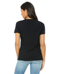 bella + canvas 6405 women's relaxed jersey short sleeve v-neck t-shirt Back Thumbnail