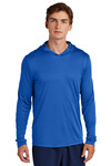 sport-tek st420lsh posi-uv ® pro long sleeve hoodie Front Thumbnail