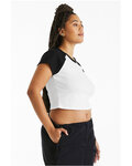 Bella + Canvas 1201 Ladies' Micro Ribbed Raglan Baby Tee Side Thumbnail