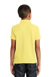 port authority y100 youth core classic pique polo Back Thumbnail
