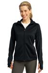 sport-tek l248 ladies tech fleece full-zip hooded jacket Front Thumbnail