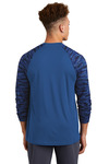 Sport-Tek ST376LS Drift Camo Colorblock Long Sleeve Tee Back Thumbnail