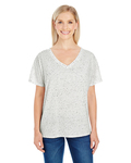 threadfast apparel 203fv ladies' triblend fleck short-sleeve v-neck t-shirt Front Thumbnail