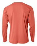 A4 N3165 Men's Cooling Performance Long Sleeve T-Shirt Back Thumbnail