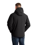 berne hj67 men's highland quilt-lined micro-duck hooded jacket Back Thumbnail