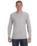Hanes 5586 Authentic-T ® 100% Cotton Long Sleeve T-Shirt Front Thumbnail