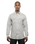Burnside BU8200 Men's Solid Flannel Shirt Front Thumbnail