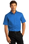 port authority w809 short sleeve superpro ™ react ™ twill shirt Front Thumbnail