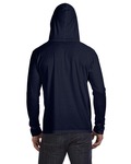 Anvil 987AN Adult Lightweight Long-Sleeve Hooded T-Shirt Back Thumbnail