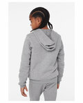 Bella + Canvas 3739Y Youth Sponge Fleece Full-Zip Hooded Sweatshirt Back Thumbnail