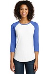 district dt6211 women's fitted very important tee ® 3/4-sleeve raglan Front Thumbnail