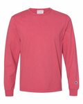 champion cd200 unisex long-sleeve garment dyed t-shirt Front Thumbnail