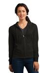 district dt2100 women's fitted jersey full-zip hoodie Front Thumbnail