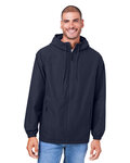 Harriton M73 Unisex Flex Twill Hooded Jacket Front Thumbnail