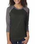 Next Level 6051 Unisex Tri-Blend 3/4-Sleeve Raglan T-Shirt Front Thumbnail