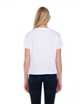 startee st1017 ladies' 3.5 oz., 100% cotton raw-neck boxy t-shirt Back Thumbnail