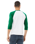 Bella + Canvas 3200 Unisex 3/4-Sleeve Baseball T-Shirt Back Thumbnail
