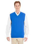 harriton m415 men's pilbloc™ v-neck sweater vest Back Thumbnail