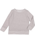 rabbit skins rs3379 toddler harborside melange french terry crewneck with elbow patches Front Thumbnail