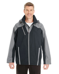 north end ne700 men's embark interactive colorblock shell with reflective printed panels Back Thumbnail