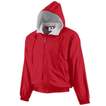 augusta sportswear a3281 youth hooded taffeta jacket/fleece lined Front Thumbnail